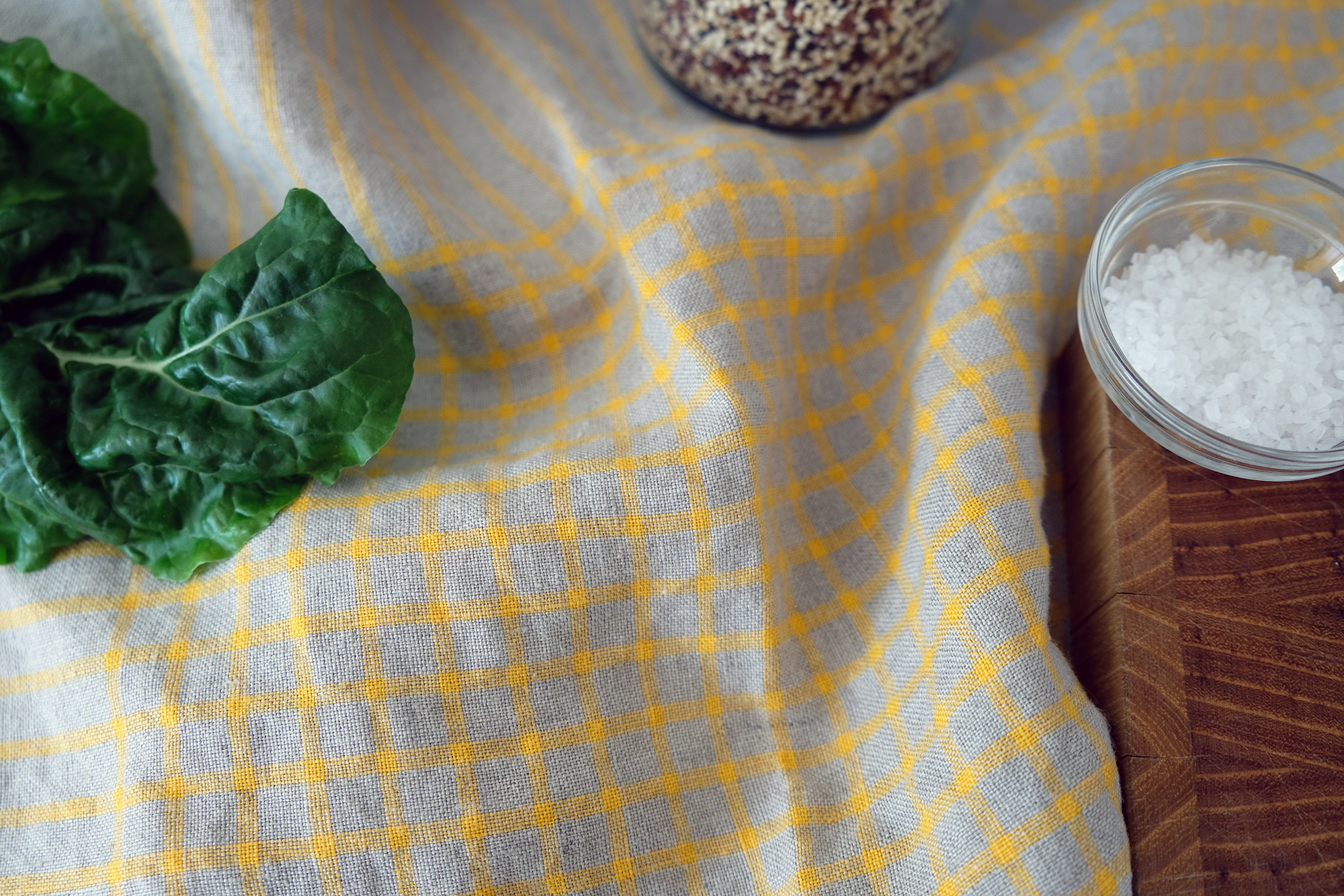 Linen Dish Towel in Kitchen 