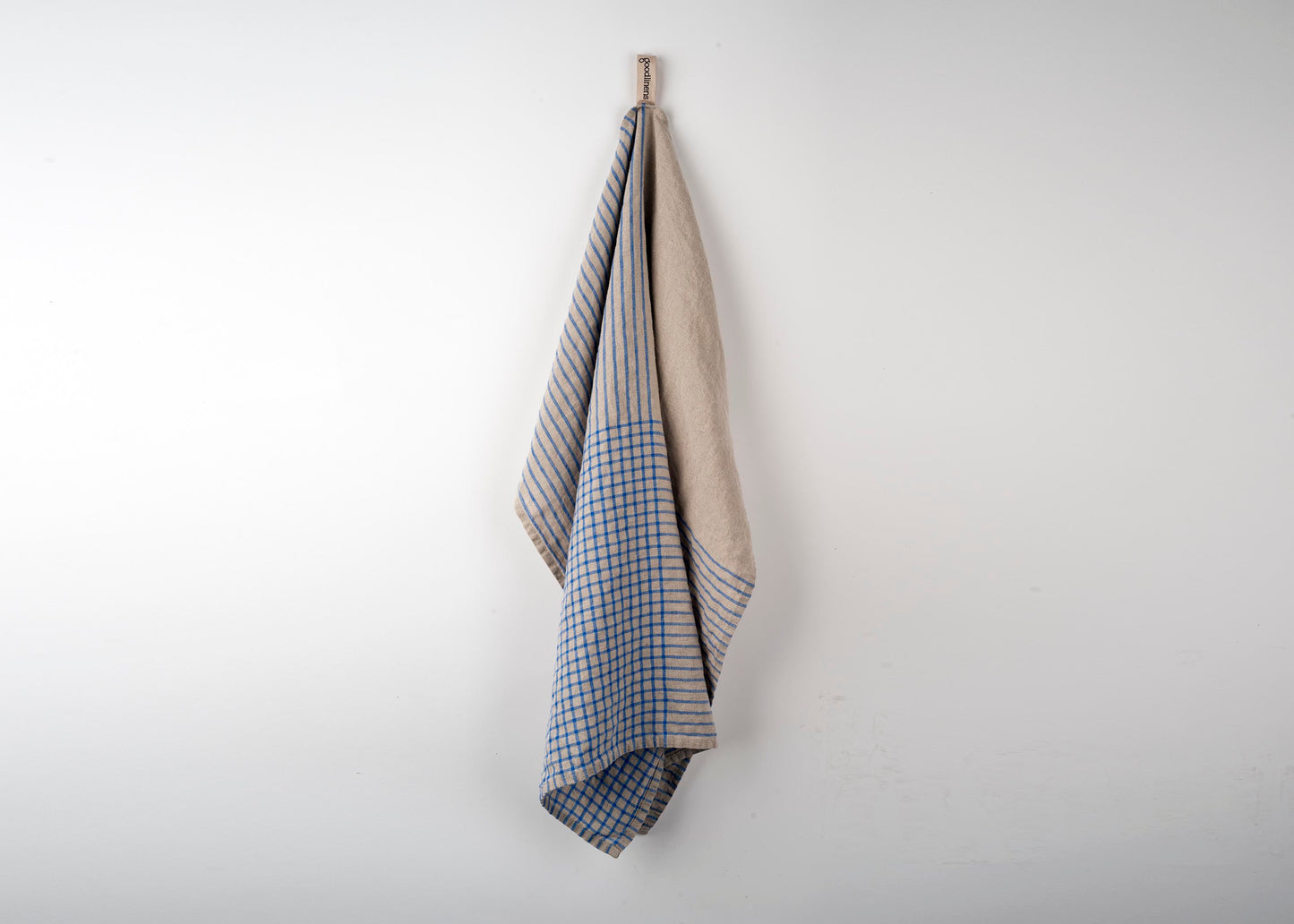 100% Linen Dish Towels Blue