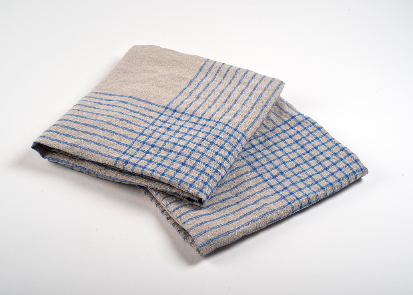 100% Linen Dish Towels Blue