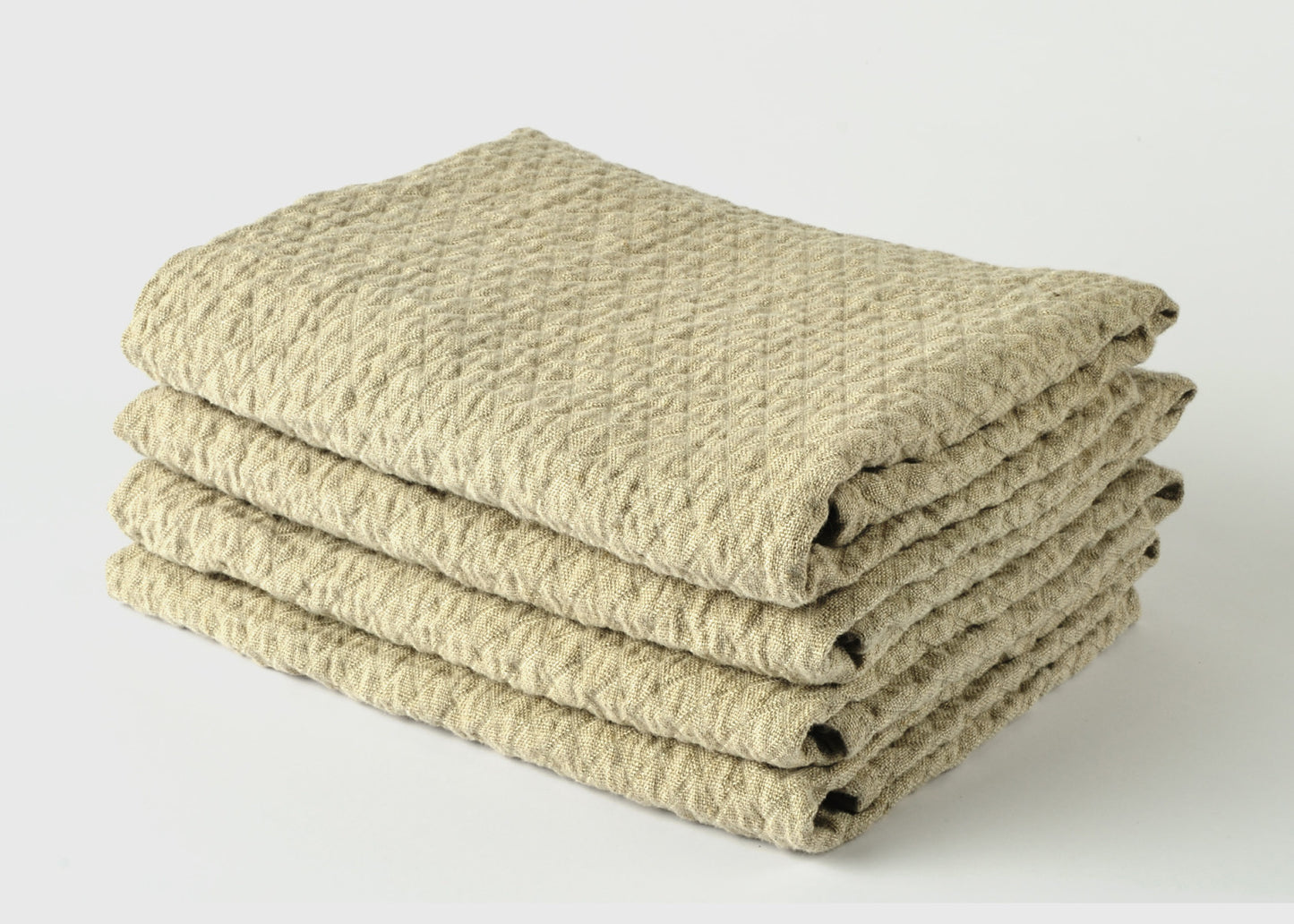 Quick Dry Linen Bath Towels Diamond Weave Bath Towel